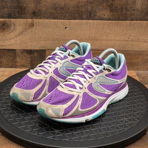 NEWTON KISMET WOMENS ATHLETIC SHOES RUNNING WALKING GYM GRAY PURPLE LOW SIZE 9 - Picture 1 of 9